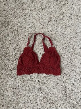 Lace Bralette in Burgundy Red - Women Intimates